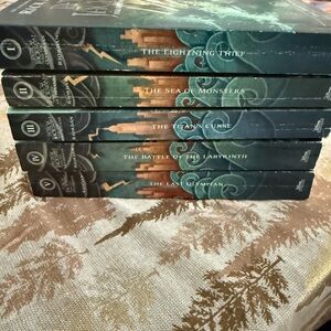 Percy Jackson Book Set - Green and Brown Covers